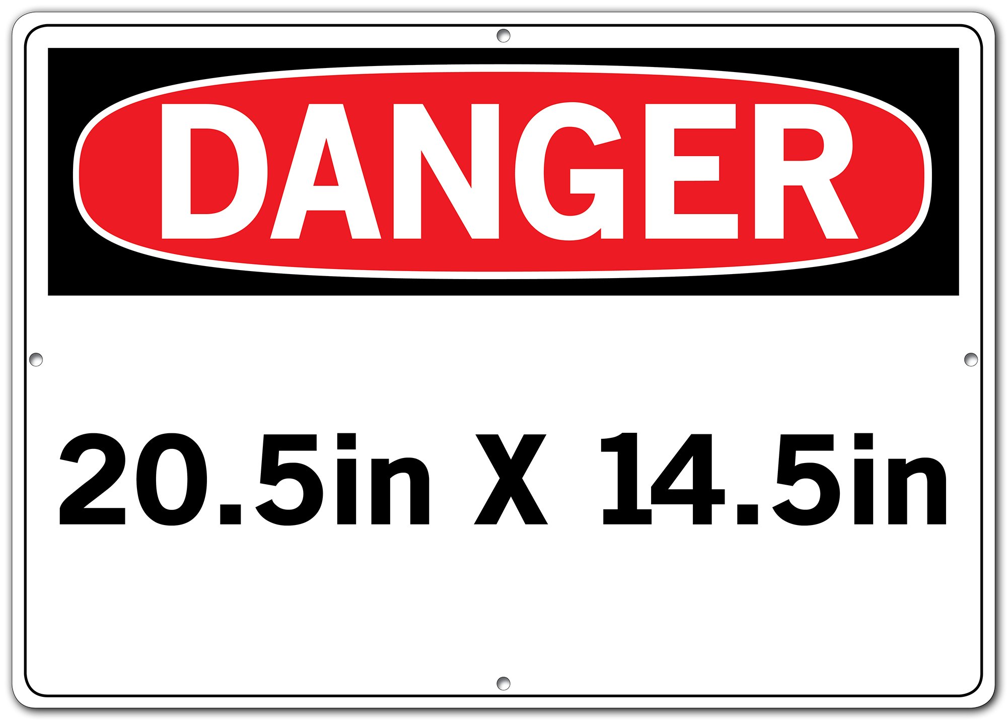 VESTIL DANGER SIGN SI-D-43-E-AL-080-S Aluminum Confined Space Warning Sign - 20.5
