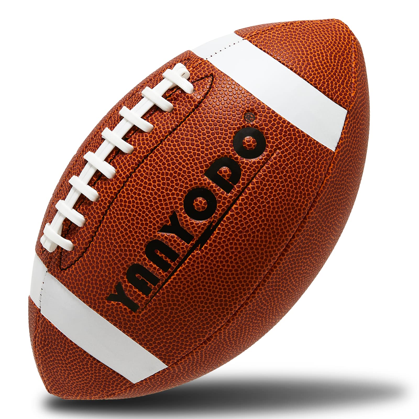 6 Pack Size 6 Junior Footballs - Textured Grip Training Balls for Kids & Youth | Practice, Matches, Scrimmage Games | Indoor & Outdoor All-Weather Use | Includes Air Pump (Brown) - Perfect for Backyard Play, School PE Classes & Team Training Sessions