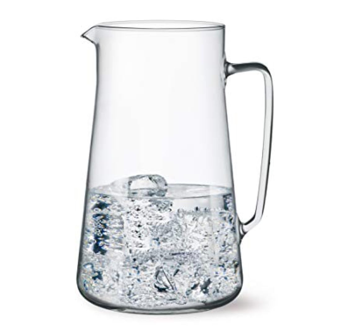 Simax 2.5 Qt (80 Oz) Borosilicate Glass Pitcher with Spout & Handle - Large Angled Cylinder Design for Sangria, Cocktails, Iced Tea & Water - Durable Heat-Resistant Pitcher for Parties, Restaurants & Home Use