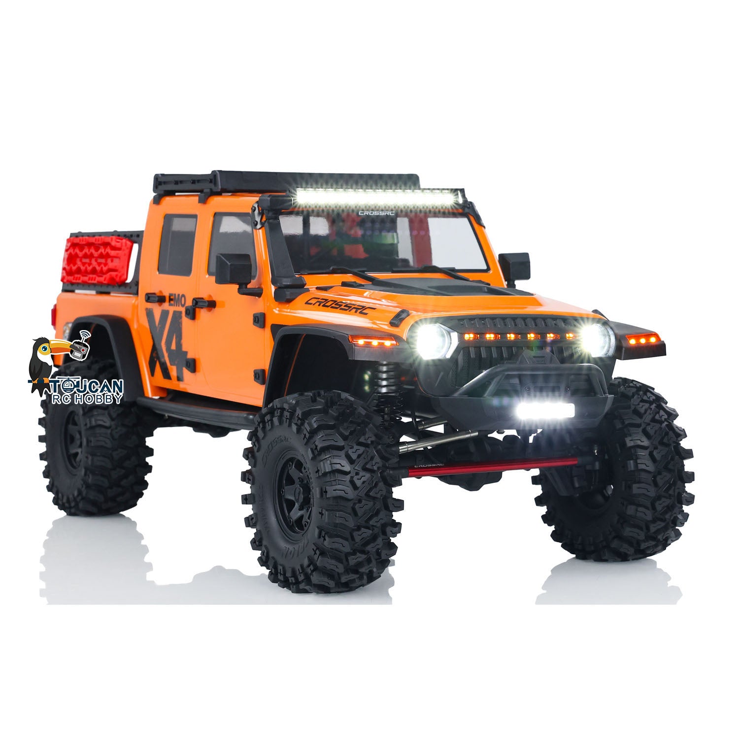 CrossRC EMO X4 1/8 Scale 4WD RC Crawler Truck - 436mm Wheelbase, Brushed Motor, Differential Lock, ESC - Off-Road Rock Crawling & Trail Adventures (US Stock)