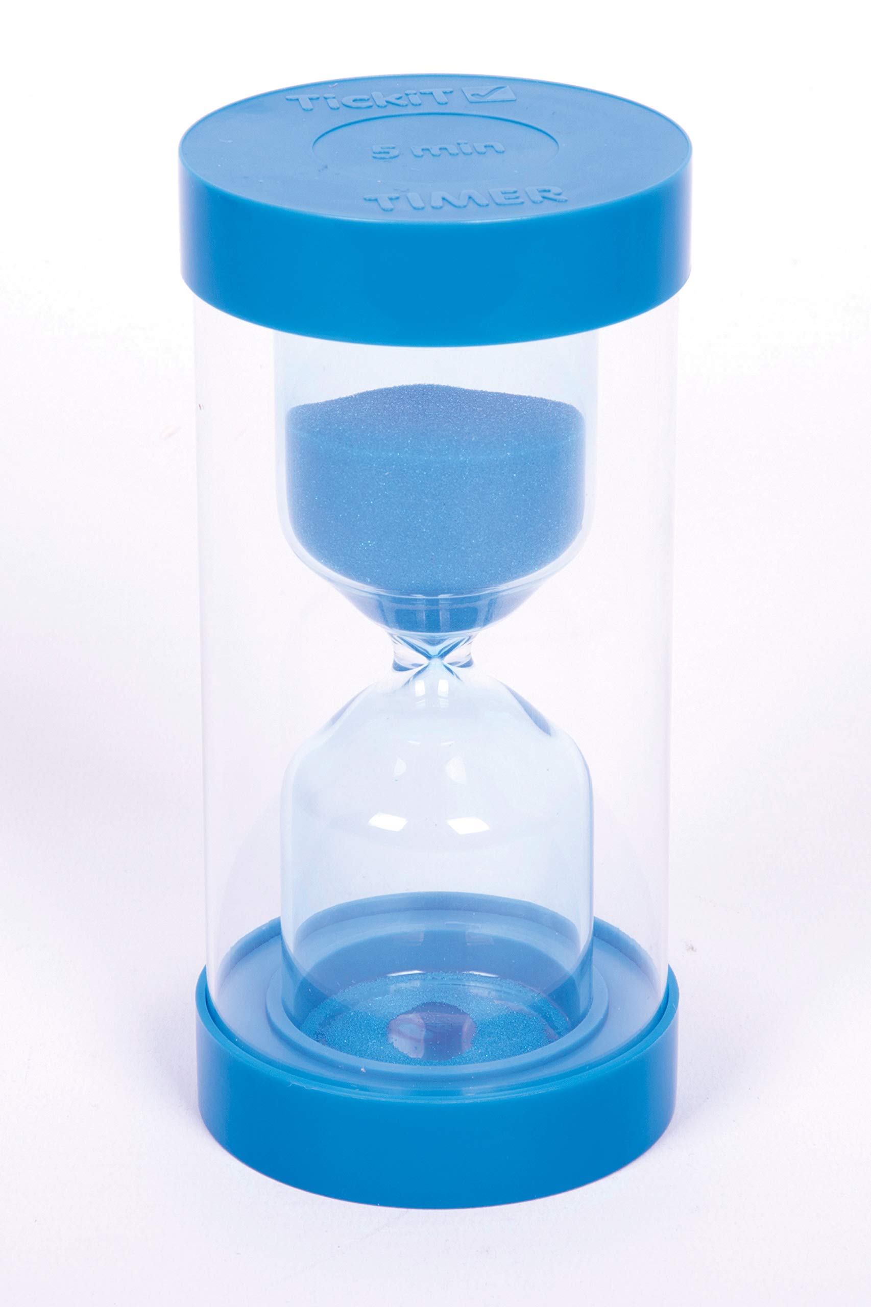 TickiT 92117 5-Minute Blue ColourBright Sand Timer - Visual Timer for Kids Classroom, Sensory Play & Time Management Activities
