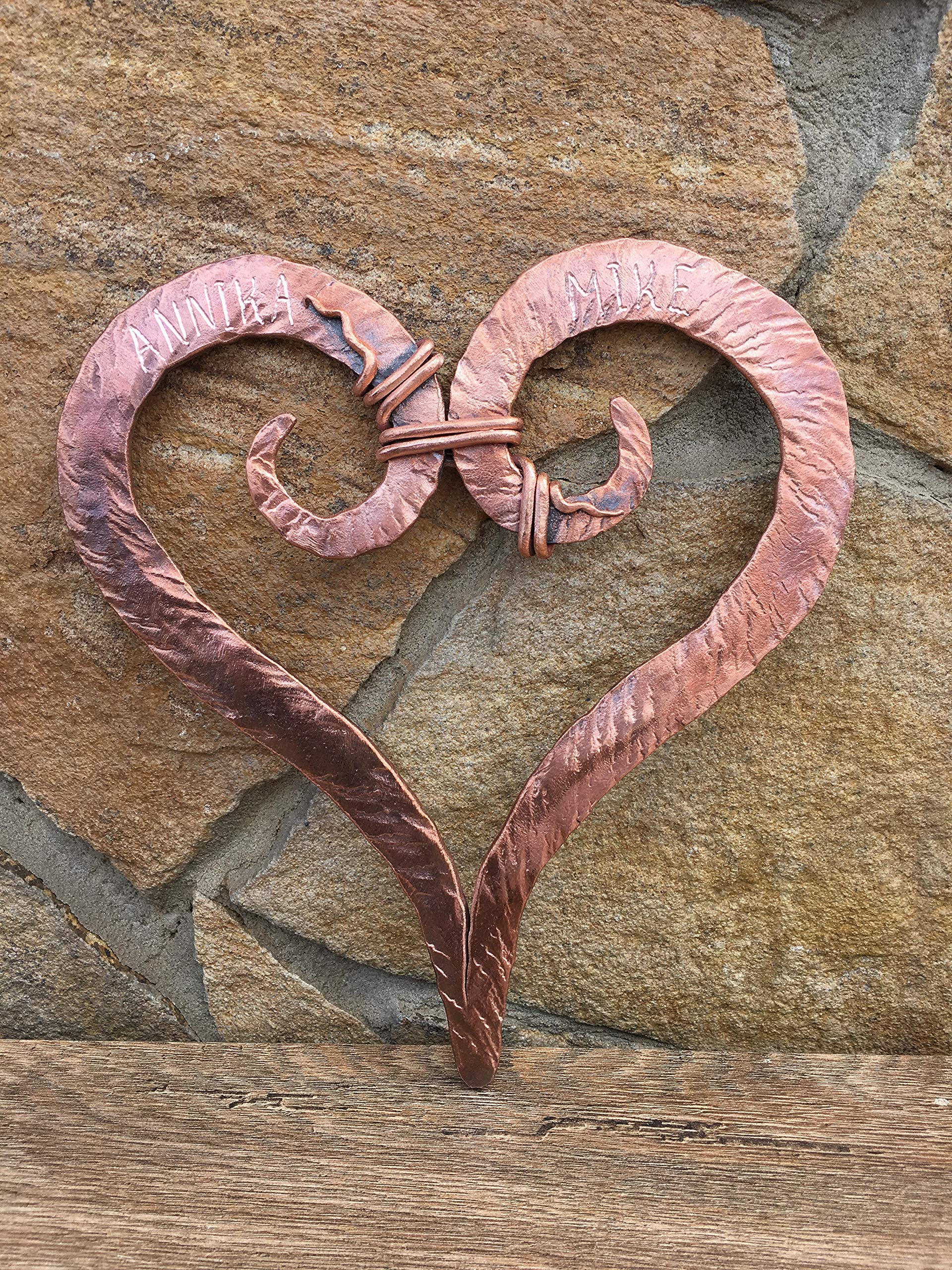 Copper Anniversary Gift for Her - Elegant Copper Heart Keepsake - 7th Year Wedding Gift for Couples - Perfect for Anniversaries, Romantic Occasions & Home Decor