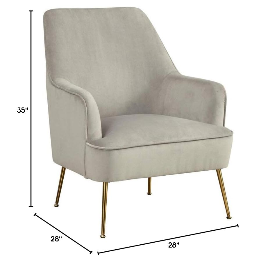 Alpine Furniture Rebecca Chair - Modern Grey Accent Chair 28