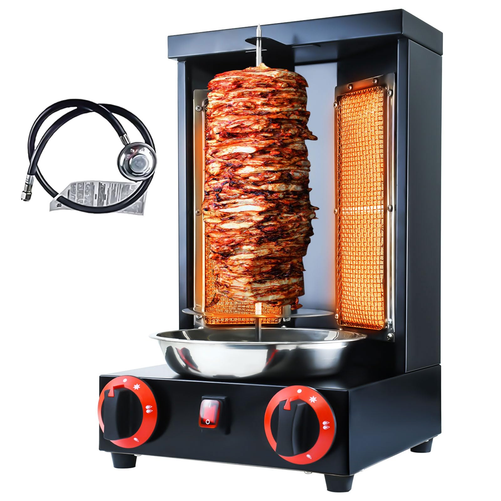 Vertical Rotisserie Shawarma Machine - Commercial Rotating Grill for Tacos Al Pastor, Chicken & Kebabs | Perfect for Restaurants, Food Trucks & Catering