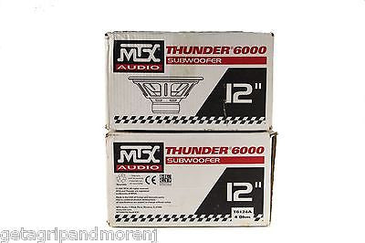 MTX Thunder6000 T6124A 12-Inch 4 Ohm Component Subwoofer - Pair of 2 for Car Audio & Home Theater Bass Enhancement
