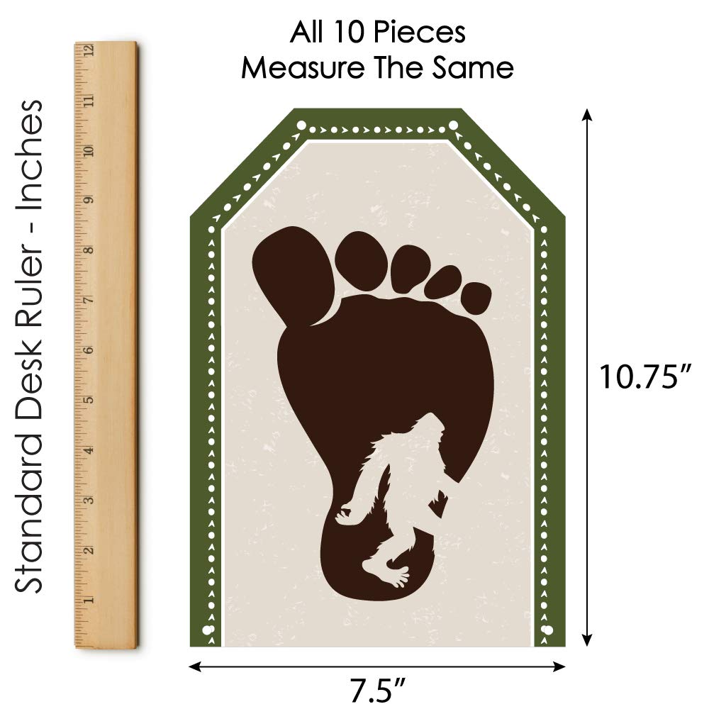 Big Dot of Happiness Sasquatch Crossing Hanging Vertical Paper Door Banner - Bigfoot Party Decorations for Birthday & Indoor Wall Decor - Perfect for Themed Parties & Wilderness Adventures