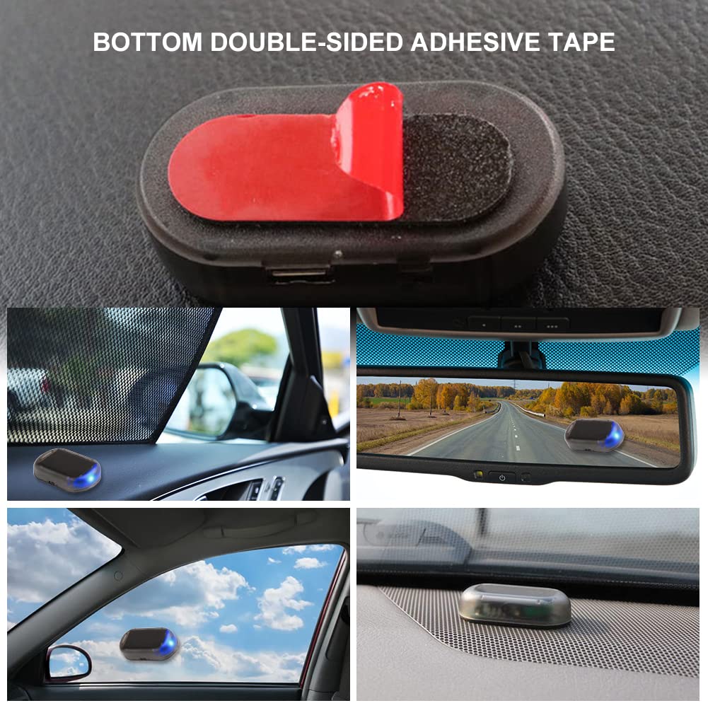 Solar-Powered LED Car Alarm Light - Anti-Theft Security Warning System with Motion Sensor for Vehicles | Perfect for Parking Lots, Garages & Nighttime Protection