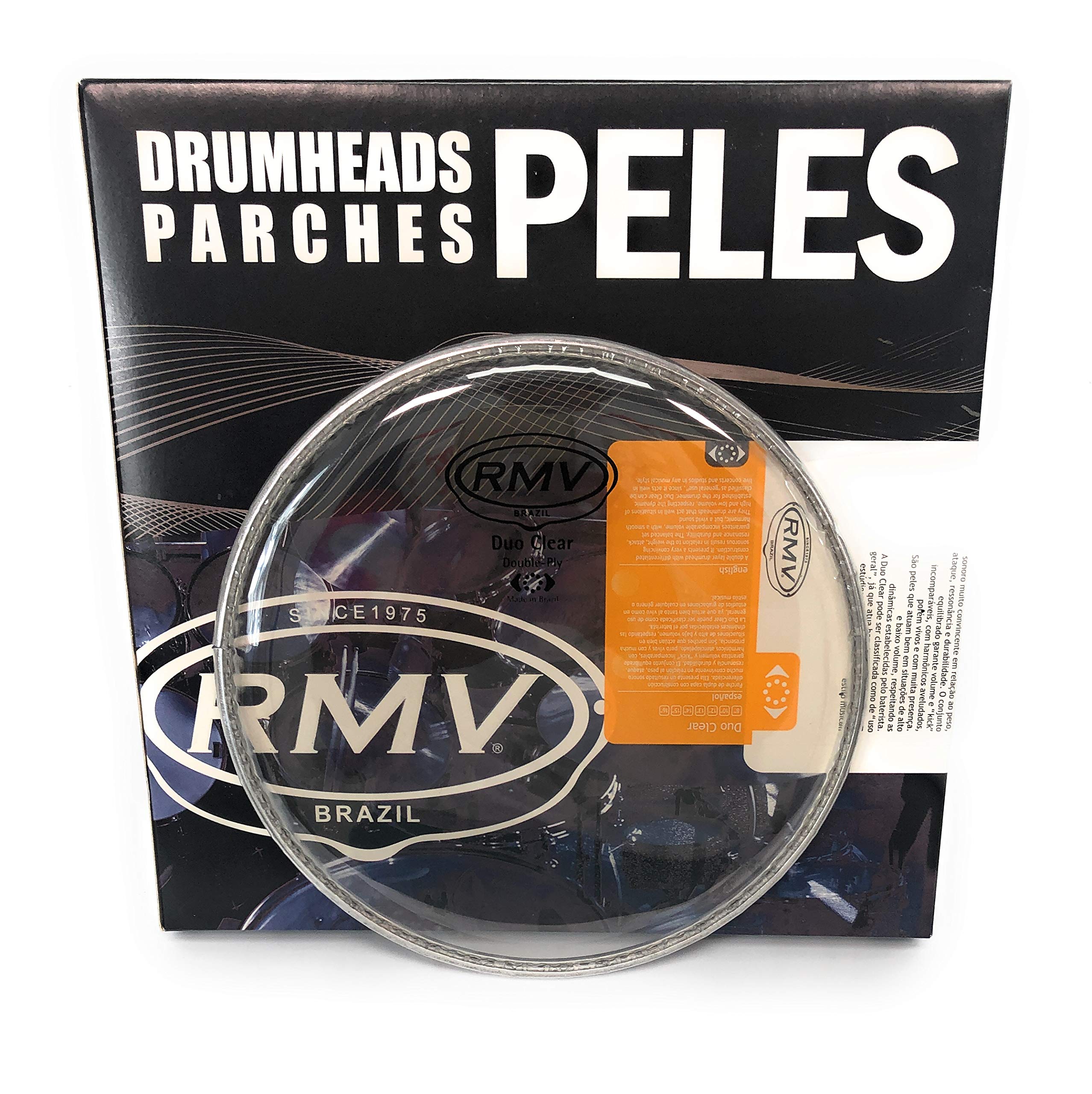 Premium RMV Drum Heads Duo Clean 12 Inch High-Quality TOM PHN1235 - Perfect for Jazz, Rock & Studio Recording Sessions
