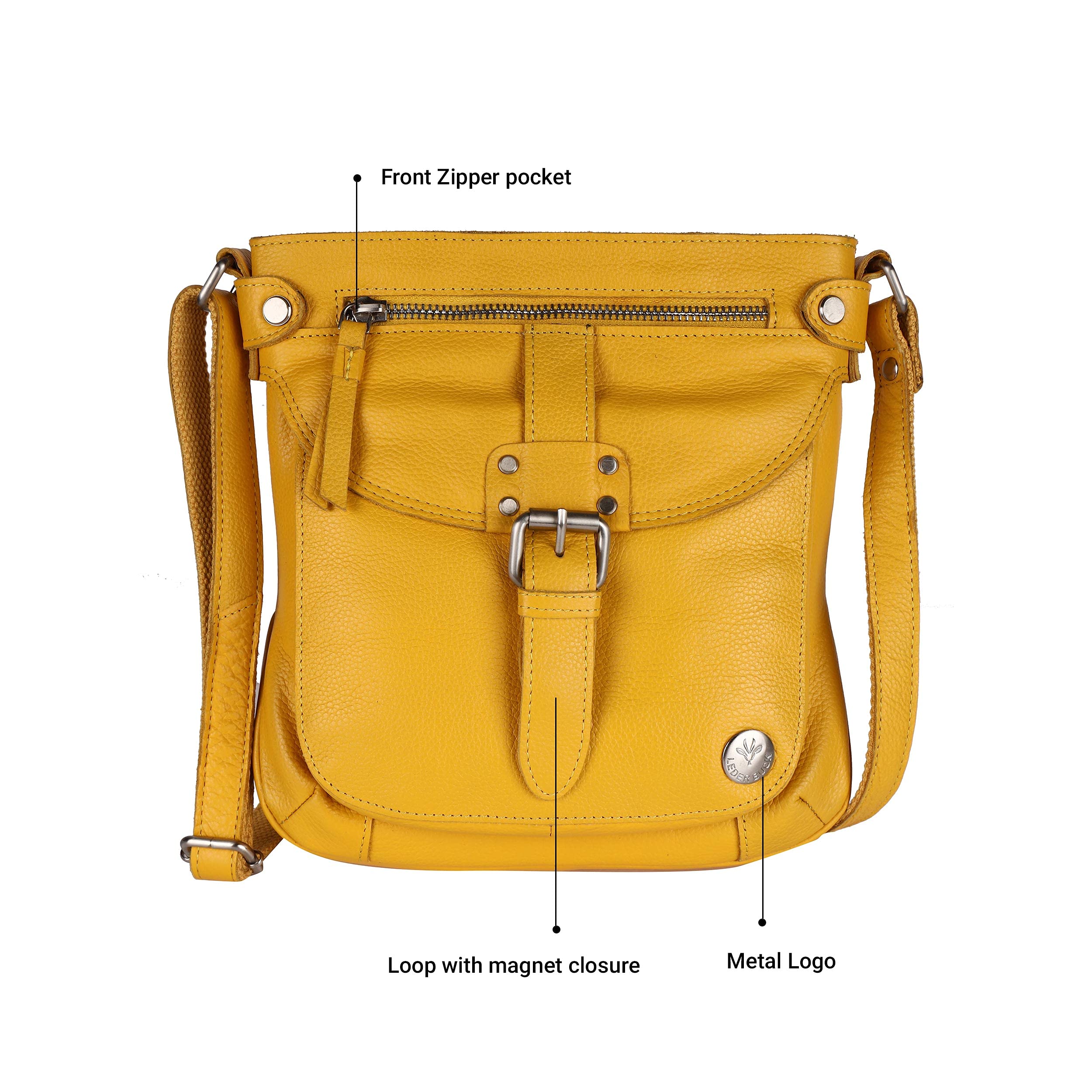 Genuine Leather Small Crossbody Purse for Women - Soft & Stylish Shoulder Bag for Everyday Use, Travel, and Shopping