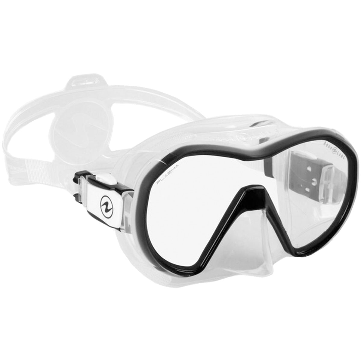 Aqua Lung Plazma Frameless Scuba Diving Mask - Black/Clear Lens for Snorkeling & Freediving - Comfortable & Durable Underwater Gear