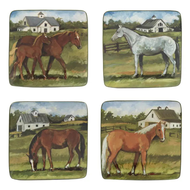 Premium Stables Dinnerware Set - Elegant Porcelain Plates, Bowls & Mugs for Fine Dining - Perfect for Wedding Registry, Anniversary Gifts & Upscale Dinner Parties
