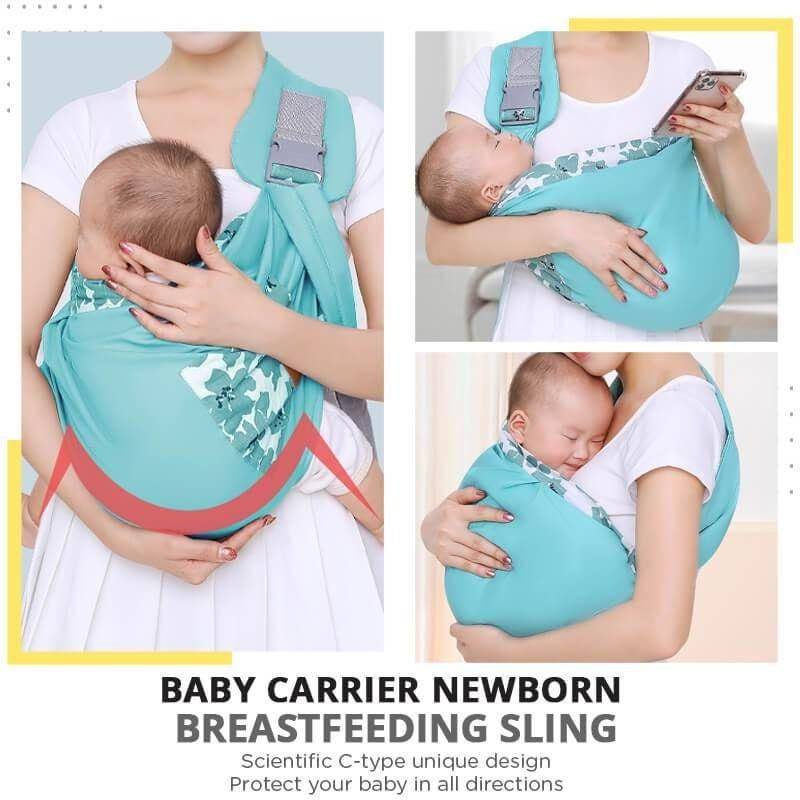 Breathable Mesh Baby Wrap Carrier - Newborn & Infant Sling for Hands-Free Babywearing | Perfect for Nursing, Shopping & Outdoor Activities