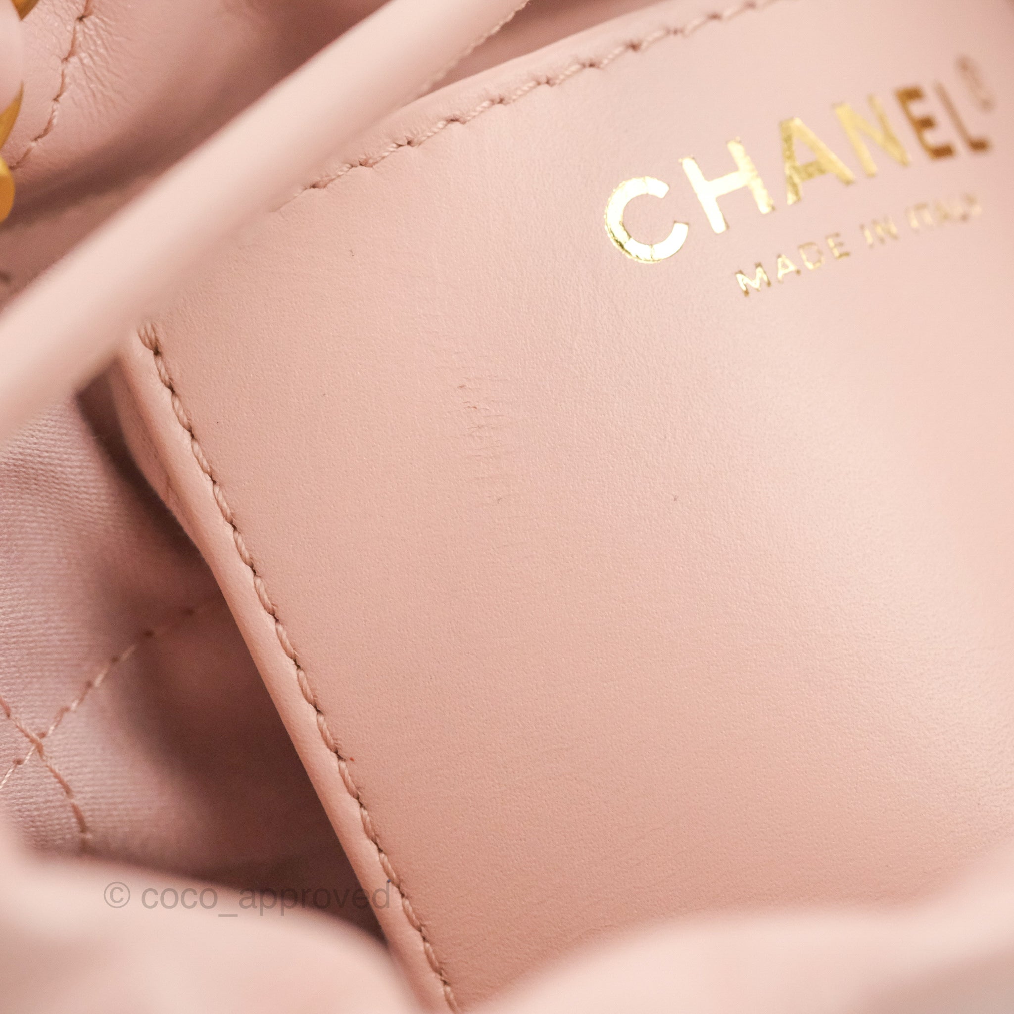 Chanel 22 Mini Bag in Pink Shiny Crumpled Calfskin Leather - Luxury Crossbody Purse for Women, Perfect for Date Night & Special Occasions