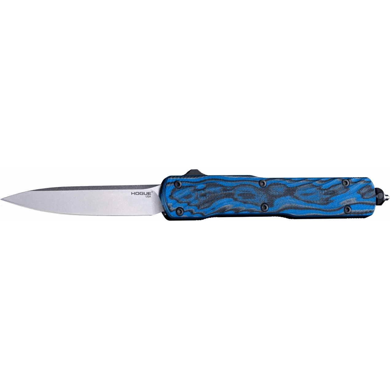 Hogue Counterstrike Blue Drop Point Knife - Tactical Folding Pocket Knife for Outdoor, Camping & EDC - High Carbon Stainless Steel Blade with G-Mascus Handle