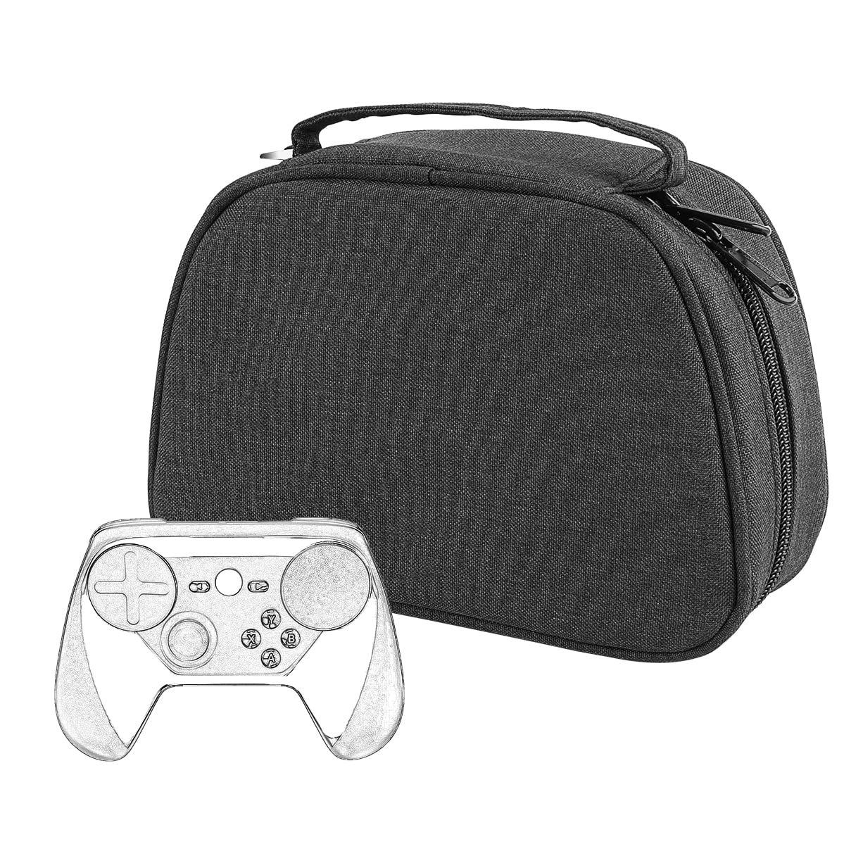 Geekria Steam Controller Case - Travel Bag with Cable Storage for Gaming
