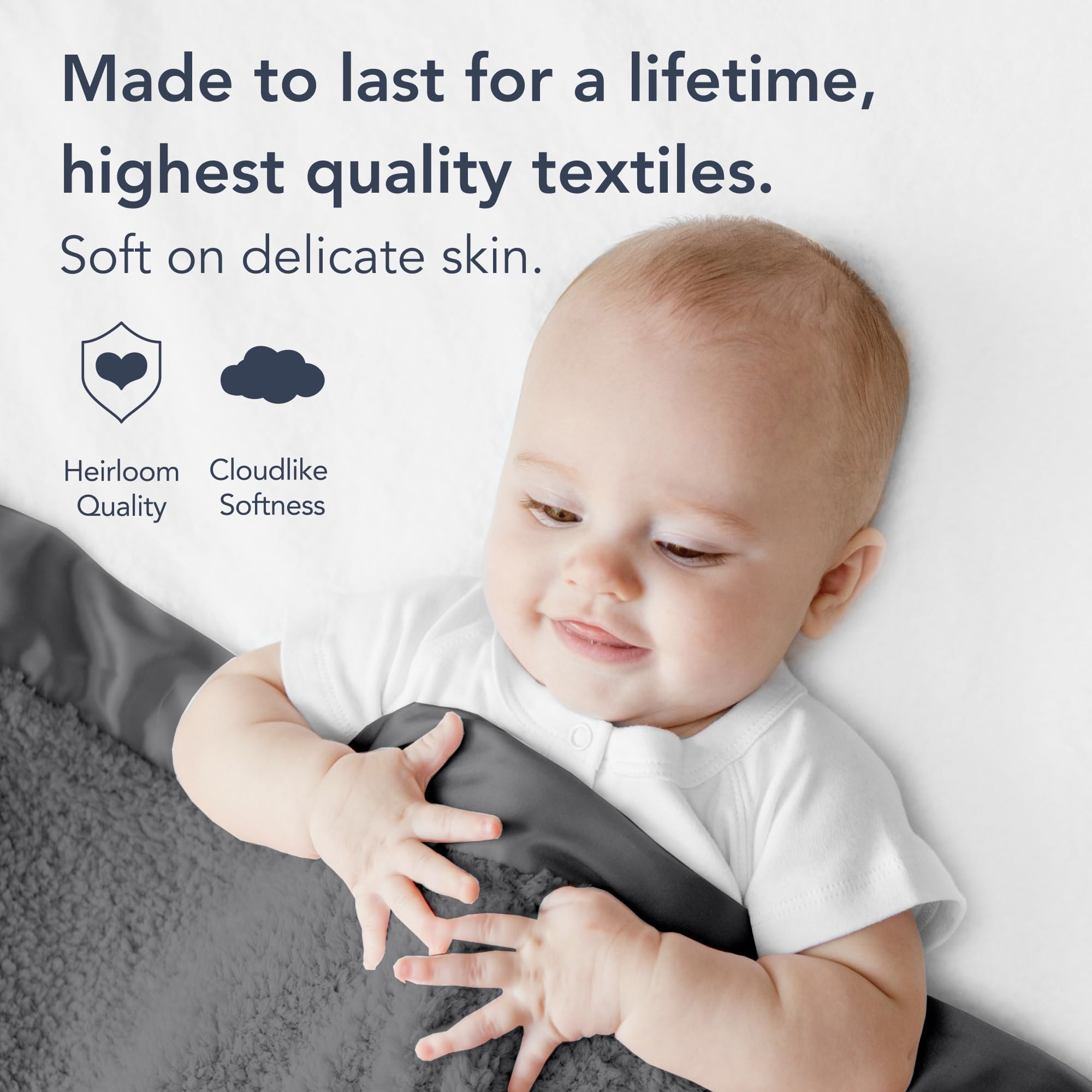 Little Giraffe Baby Blanket - Ultra Soft Chenille Blanket with Satin Trim for Newborns - 29