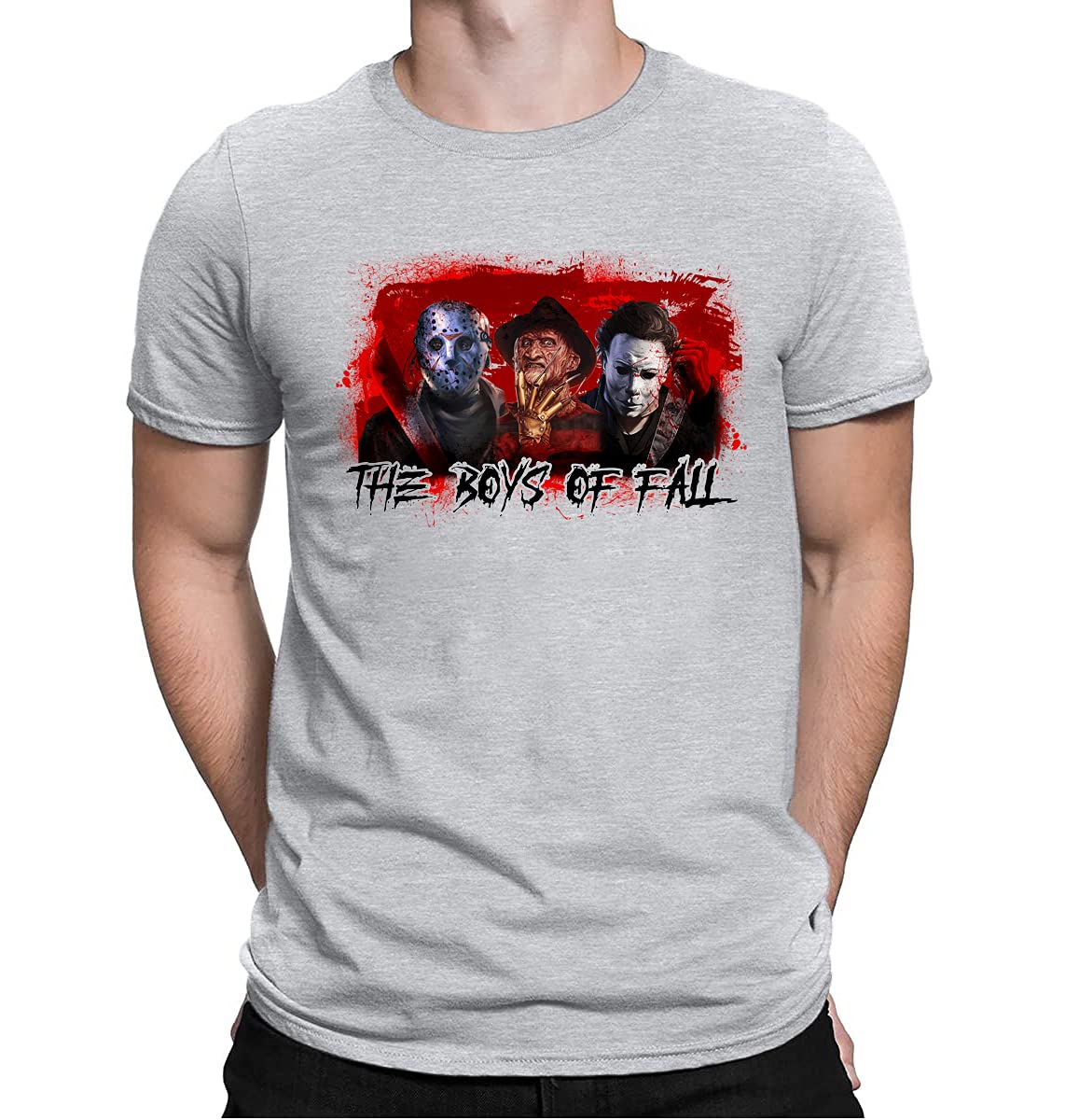 Men's/Women's Halloween Friends Shirts - Scary Movie Graphic T-Shirt for Couples & Groups | Funny Horror Film Tee for Halloween Parties, Cosplay & Movie Nights