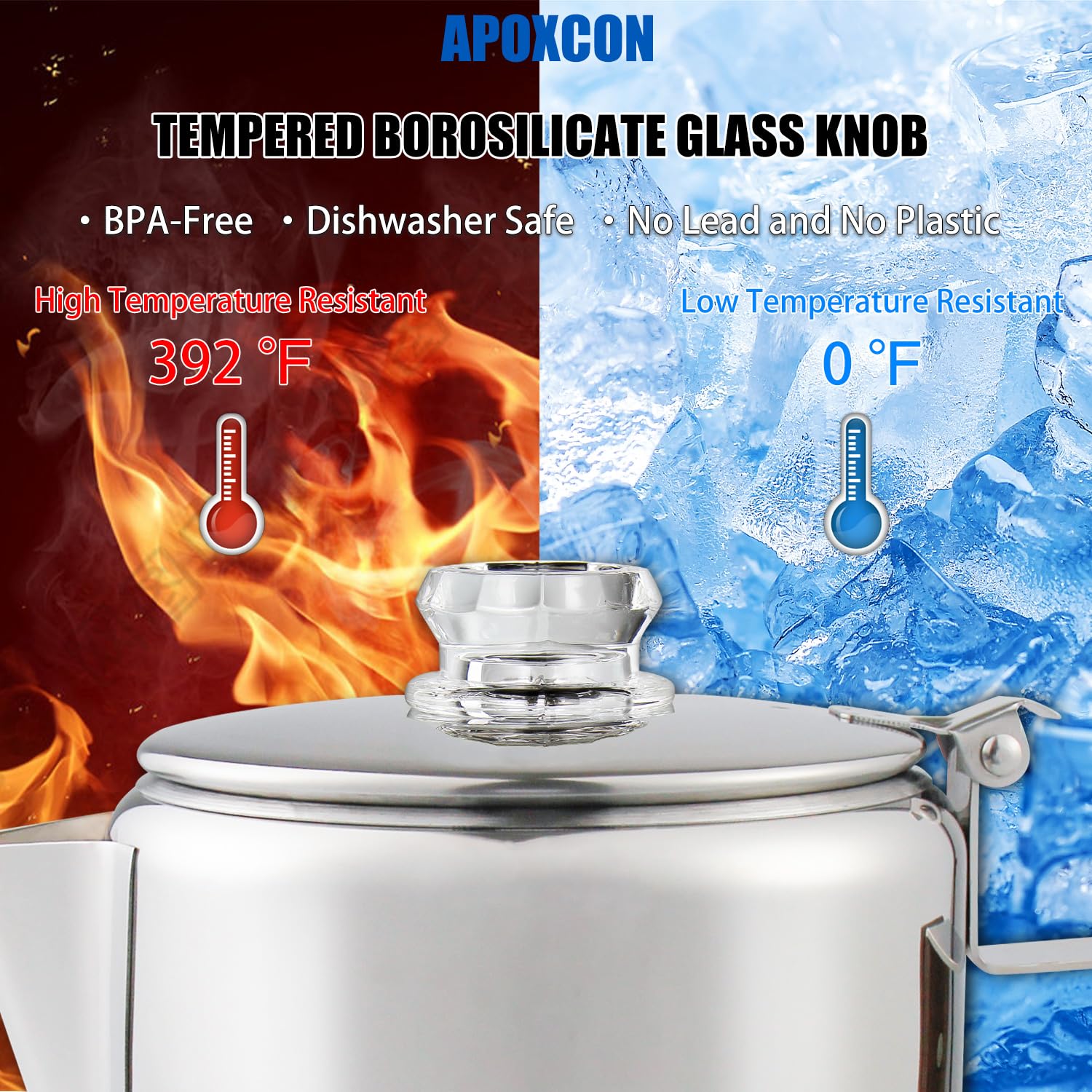 **Stainless Steel Camping Coffee Percolator - 9 Cup Stovetop Coffee Maker with Heat-Resistant Glass Knob for Outdoor Travel, Hiking & RV Trips - Aluminum-Free & Plastic-Free Design**    *(Use for camping, backpacking, RV adventures, picnics, and home brewing on gas/electric stoves.)*