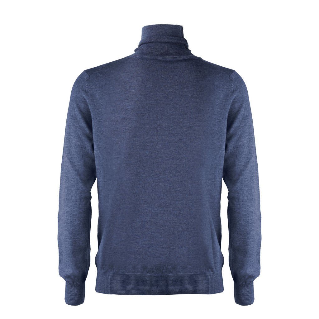Premium GRAN SASSO Merino Wool Turtleneck Sweater for Women - Soft Blue Winter Knitwear | Cozy Cold Weather Layering & Office Attire