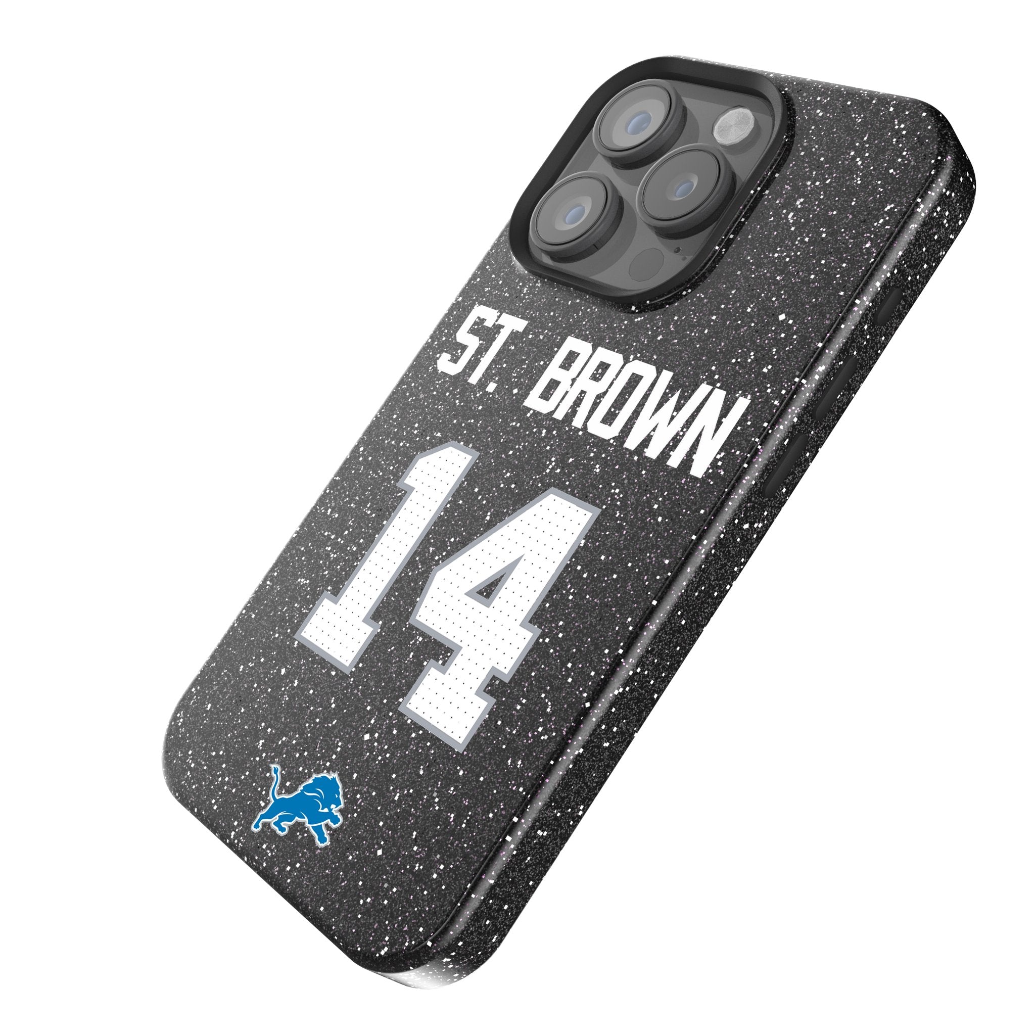 Amon Ra St. Brown Detroit Lions 14 Rhinestone Bling Phone Case for iPhone & Samsung - Show Your Team Spirit at Games & Events