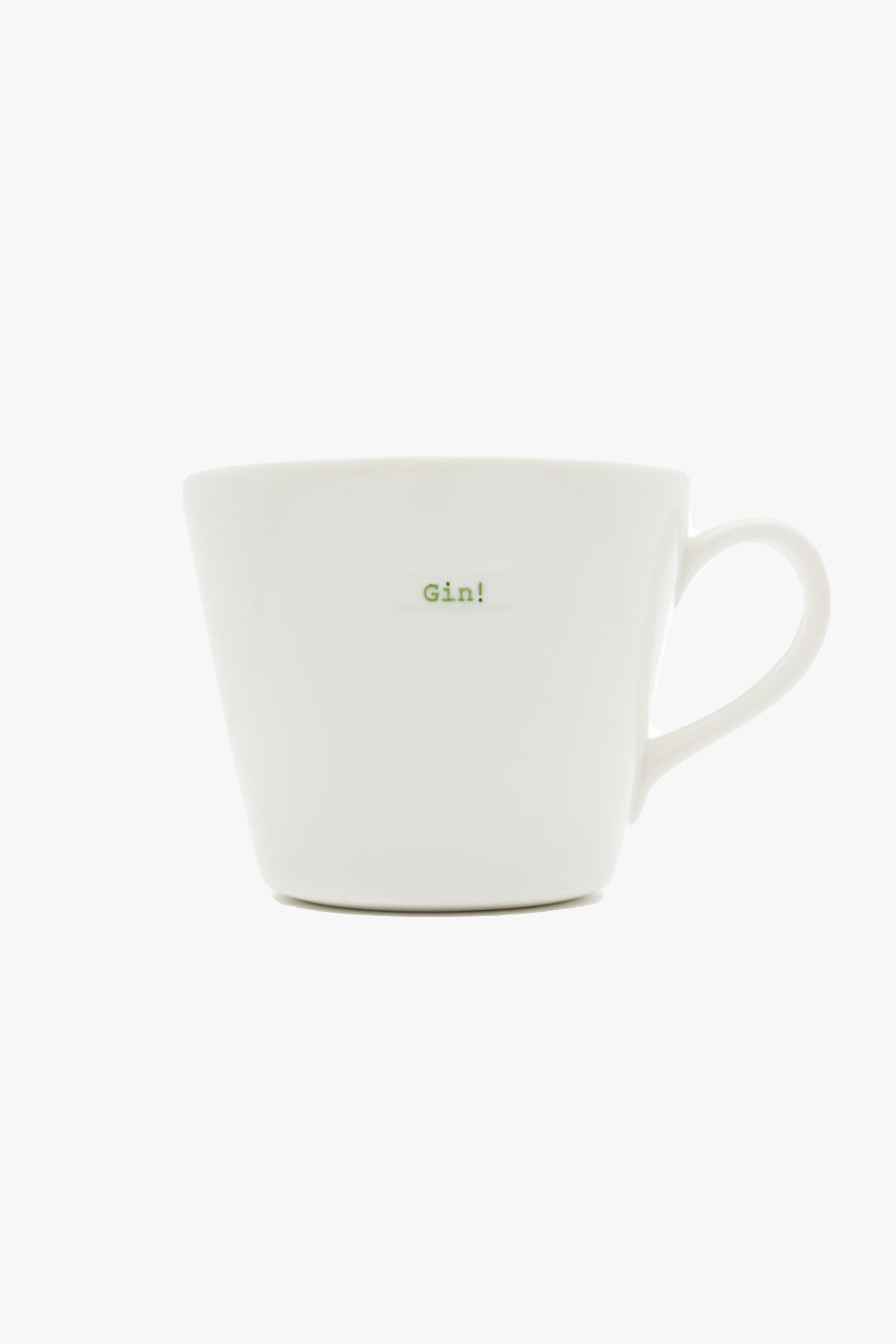 White Gin Bucket Mug 350ml - Premium Ceramic Cup for Cocktails, Coffee & Tea - Perfect for Home Bar, Office & Outdoor Use