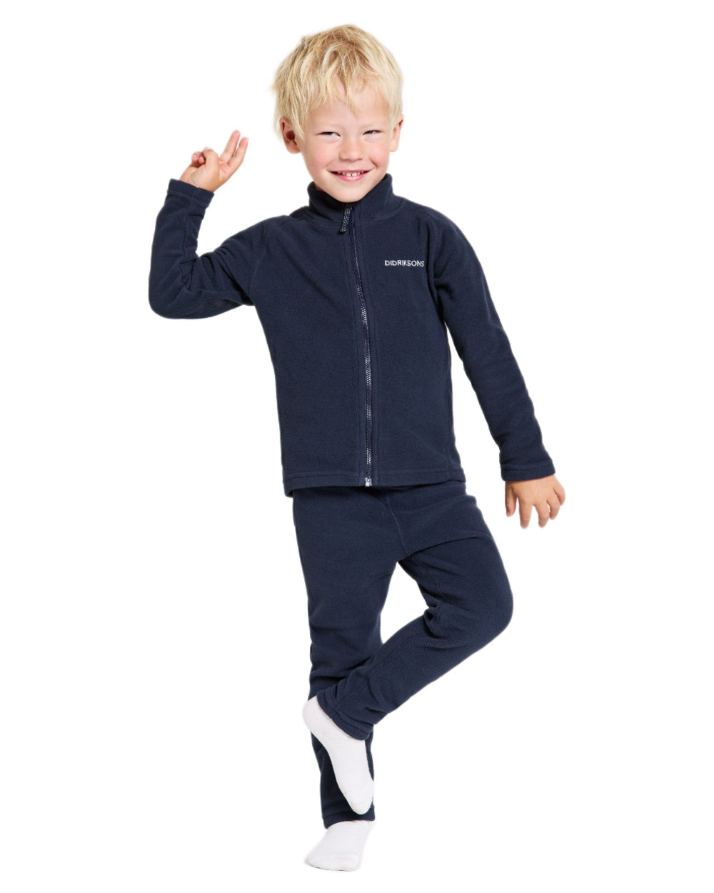 Didriksons Monte Kids Full-Zip Fleece Jacket - Warm & Cozy Winter Outerwear for Boys & Girls - Perfect for School, Play & Outdoor Adventures
