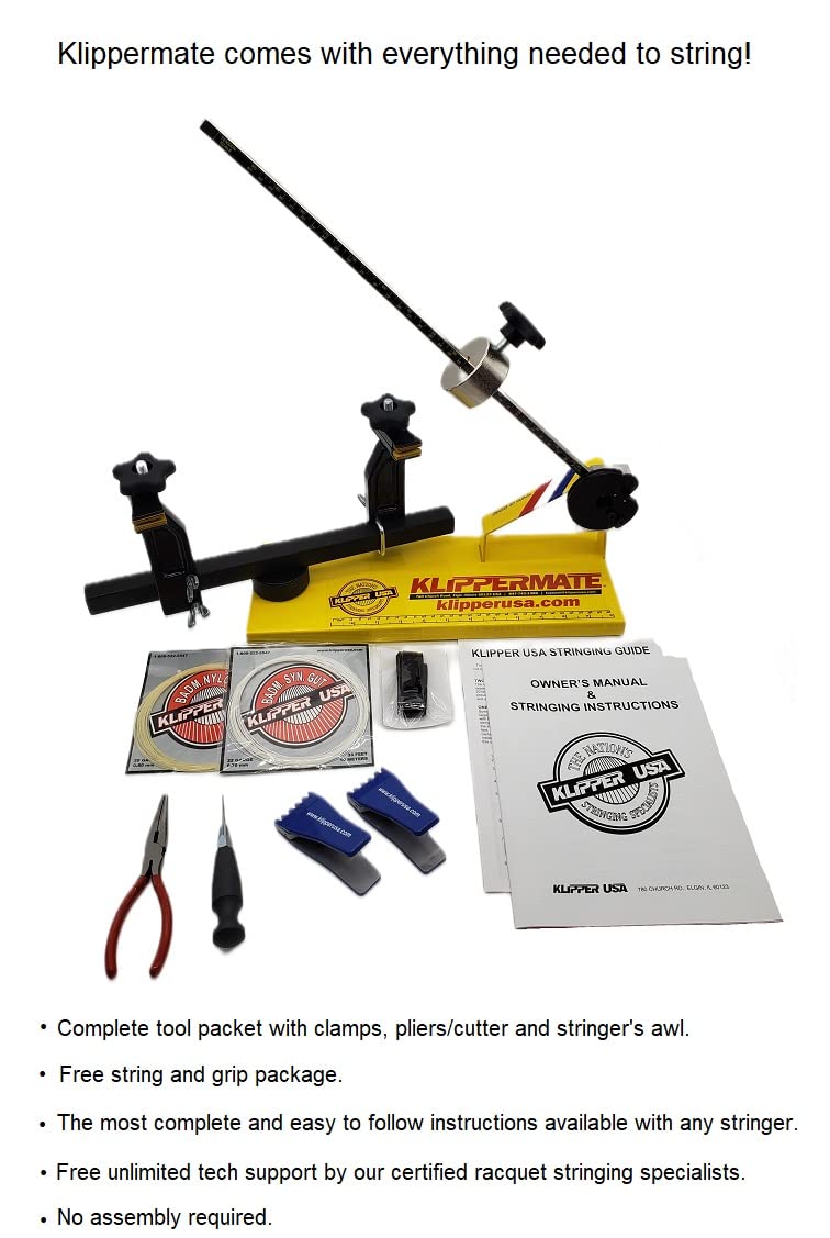 Klippermate Badminton Stringing Machine - Professional Racket Stringer for Tennis & Badminton Players - Perfect for Home & Club Use