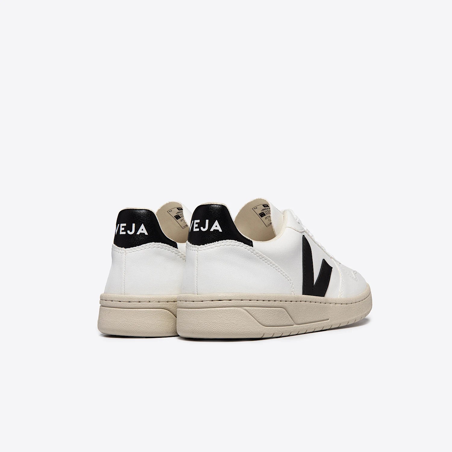Veja V 10 CWL Sneakers for Men - White & Black Leather Casual Shoes | Comfortable & Stylish for Everyday Wear, Work & Travel
