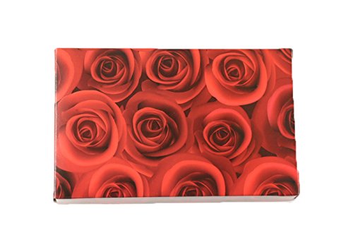Scott's Cakes Premium Milk Chocolate Chocolate Chip Marzipan Candies - 1 Pound Gift Box with Light Green Foils & Red Roses - Perfect for Valentine's Day, Birthdays & Holiday Gifting