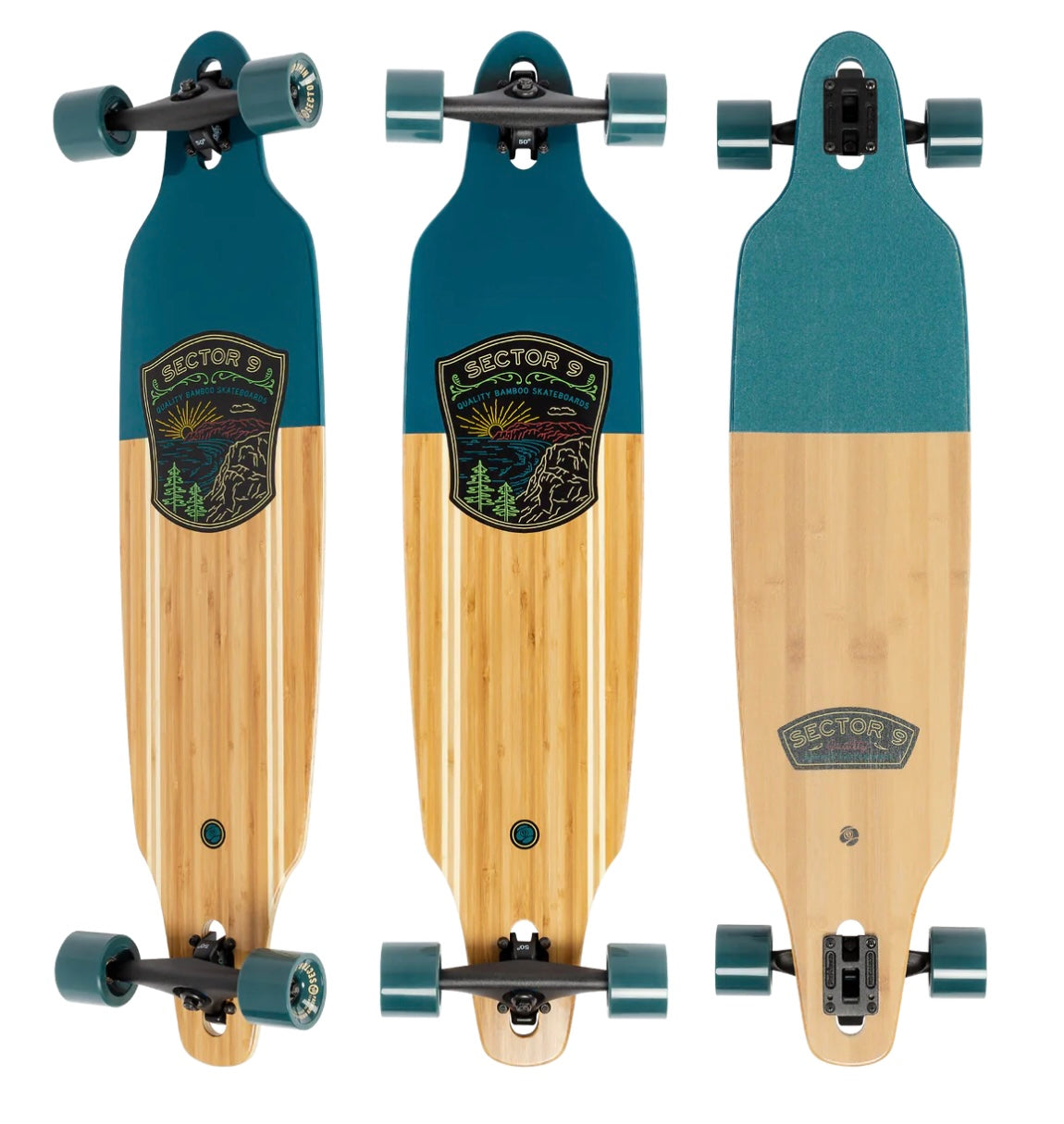 Sector 9 Look Out Bluff Drop Thru Longboard Skateboard - Premium Cruiser Board for Adults & Teens - Perfect for Commuting, Downhill Riding & Beach Cruising