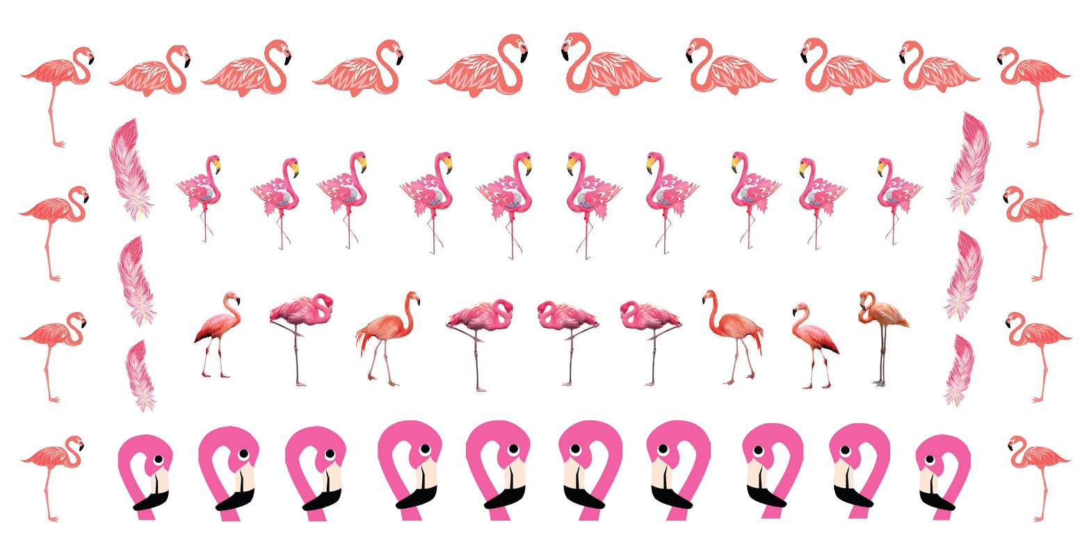 Premium Flamingo Water Slide Nail Art Decals - Salon Quality Nail Stickers for Summer Beach Nails, Pool Party Designs & Tropical Vacation Manicures