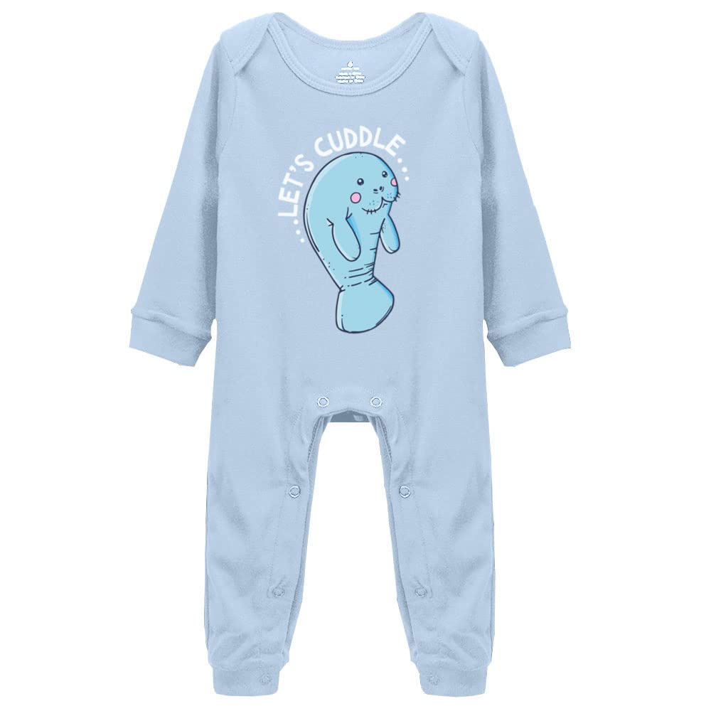 Funny Manatee Baby Crawl Suit - Long Sleeve Unisex Infant Romper Bodysuit for Playtime & Photo Shoots | Cute Sea Animal Outfit for Newborns & Toddlers