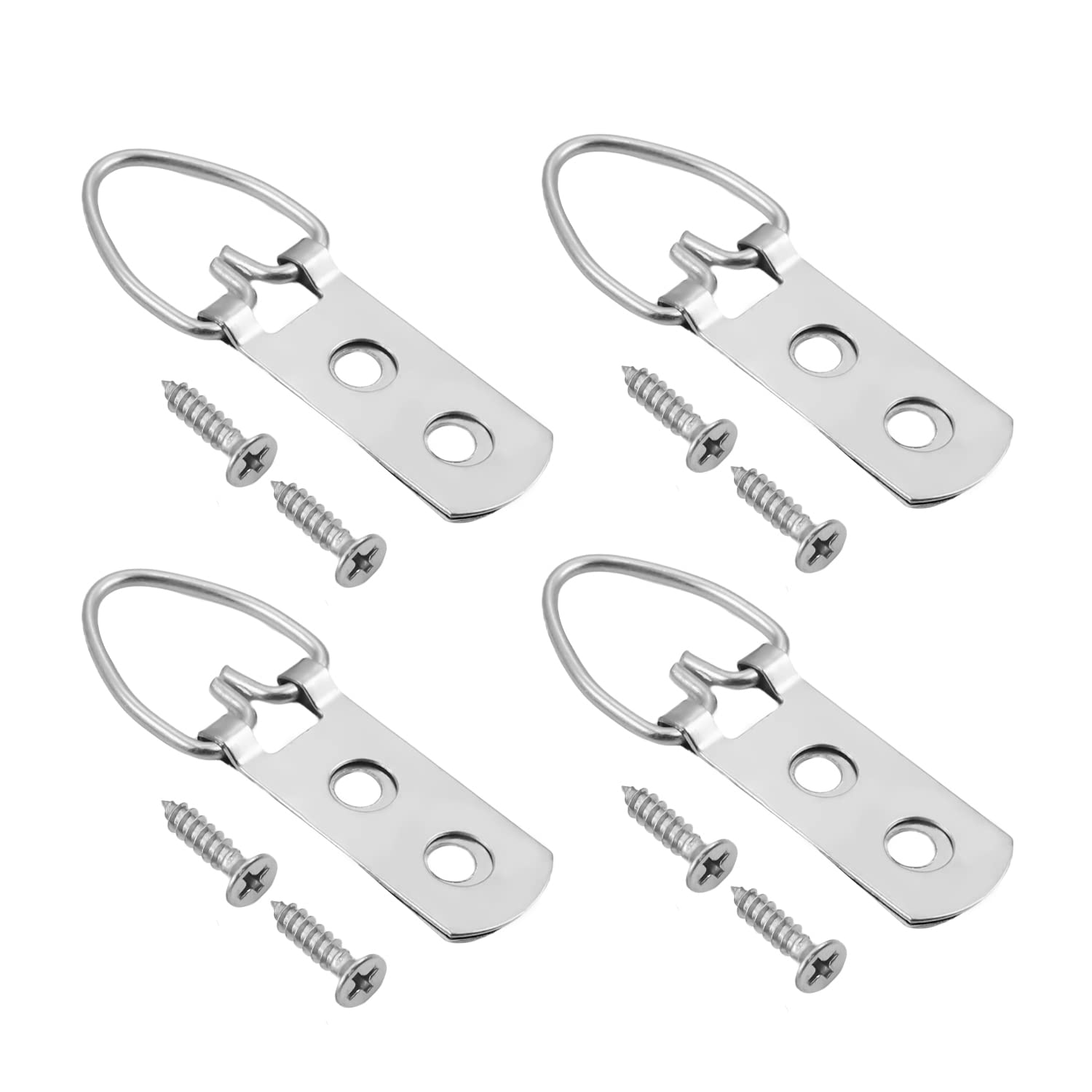 MroMax 30PCS Silver Picture Frame Buckles for Home Photo Hanging Decor