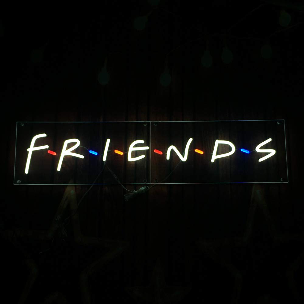 Friends TV Show Neon Light Sign - Large 43x10.24 Inch LED Wall Decor with 12V Plug - Perfect for Cafe, Bar, Club & Bachelorette Party - Great Gift for Friends Fans - Create Retro Vibes in Your Home or Business