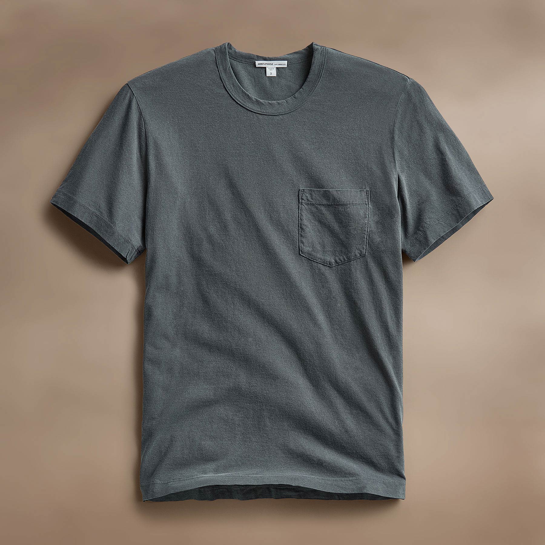 Lightweight Jersey Pocket Tee - Soft Breathable Cotton T-Shirt for Men | Asphalt Grey Casual Wear | Perfect for Gym, Running & Everyday Comfort
