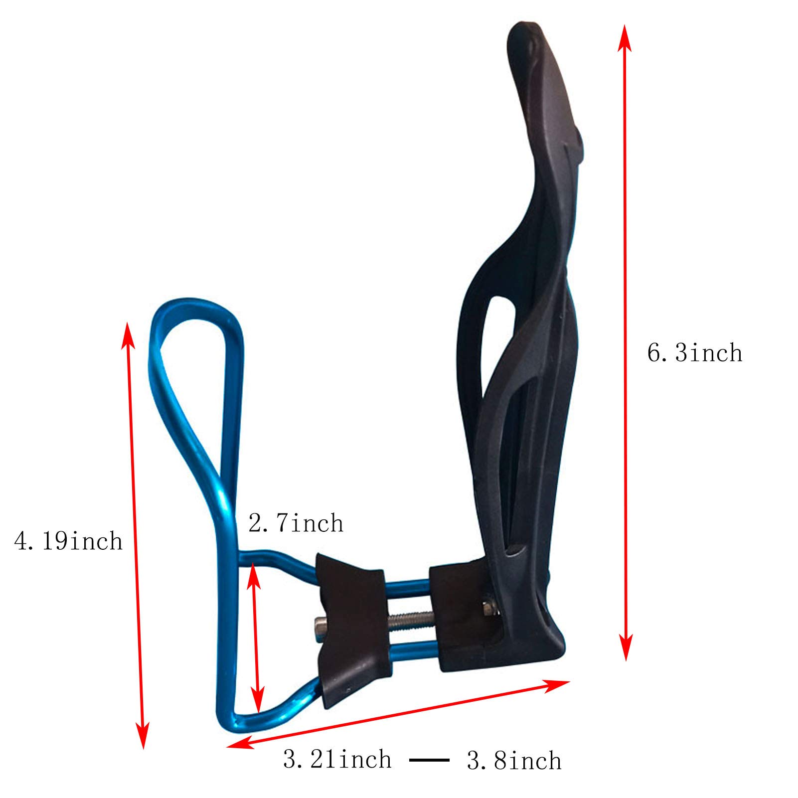 Lightweight Adjustable Aluminum Alloy Bike Water Bottle Cage - Red Bicycle Water Bottle Holder for Road, Mountain & Commuter Bikes