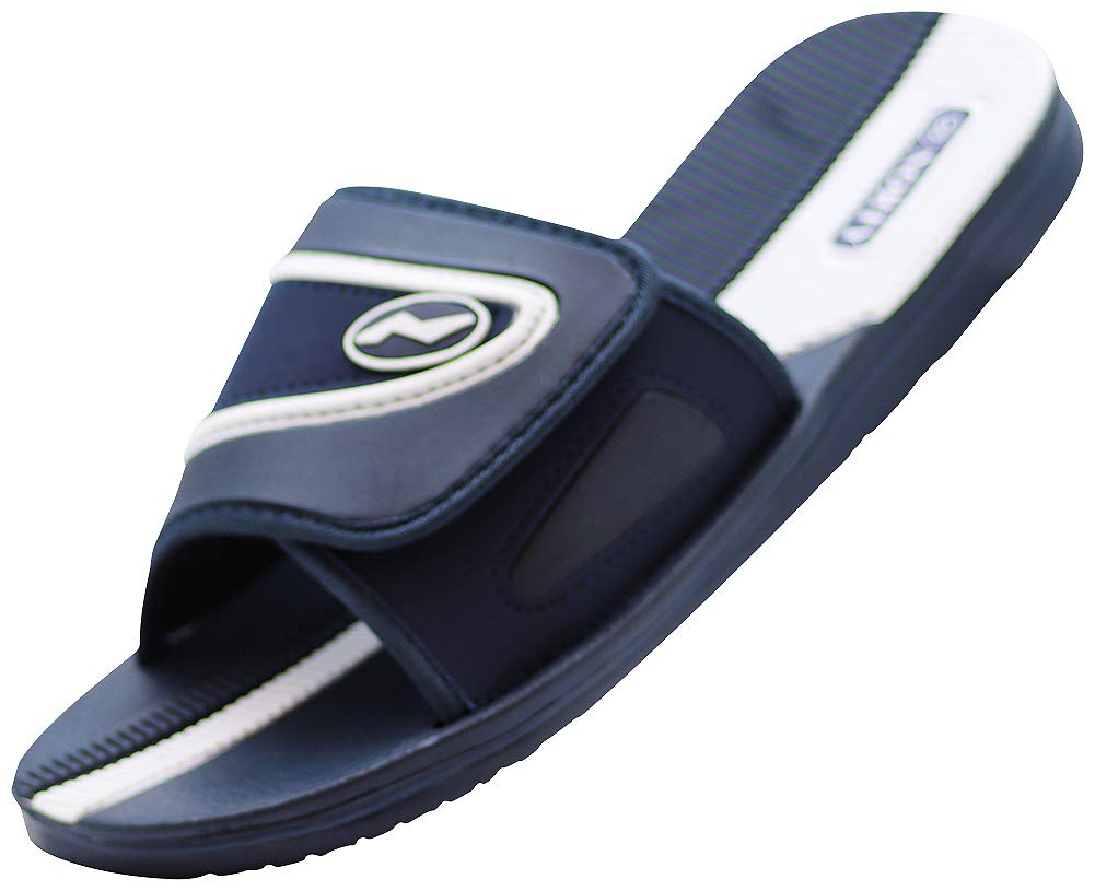 NORTY Men's Casual Slide Sandals - Comfortable Beach Shoes for Pool, Shower, Vacation & Outdoor Wear - Lightweight Quick-Dry Slippers for Summer Walking, Travel and Lounging
