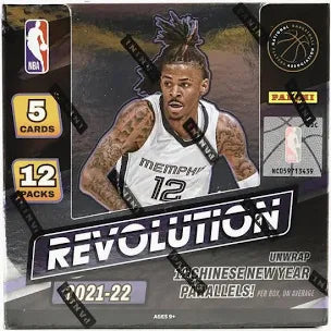 2021-22 Panini Revolution Chinese New Year Basketball Trading Card Box - NBA Collectibles for Sports Fans & Holiday Gifts