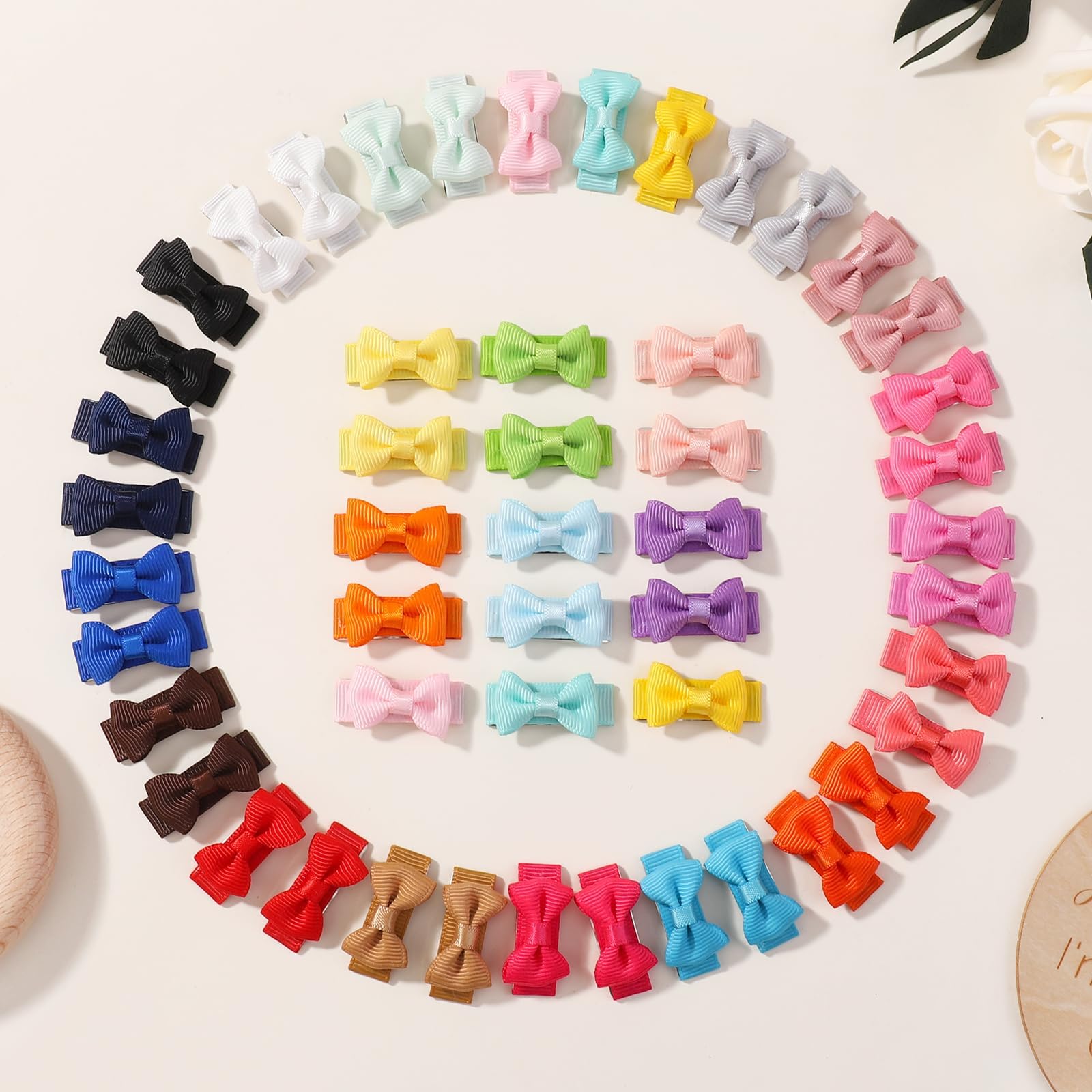 50PCS Baby Girls Snap Hair Clips - 1.2