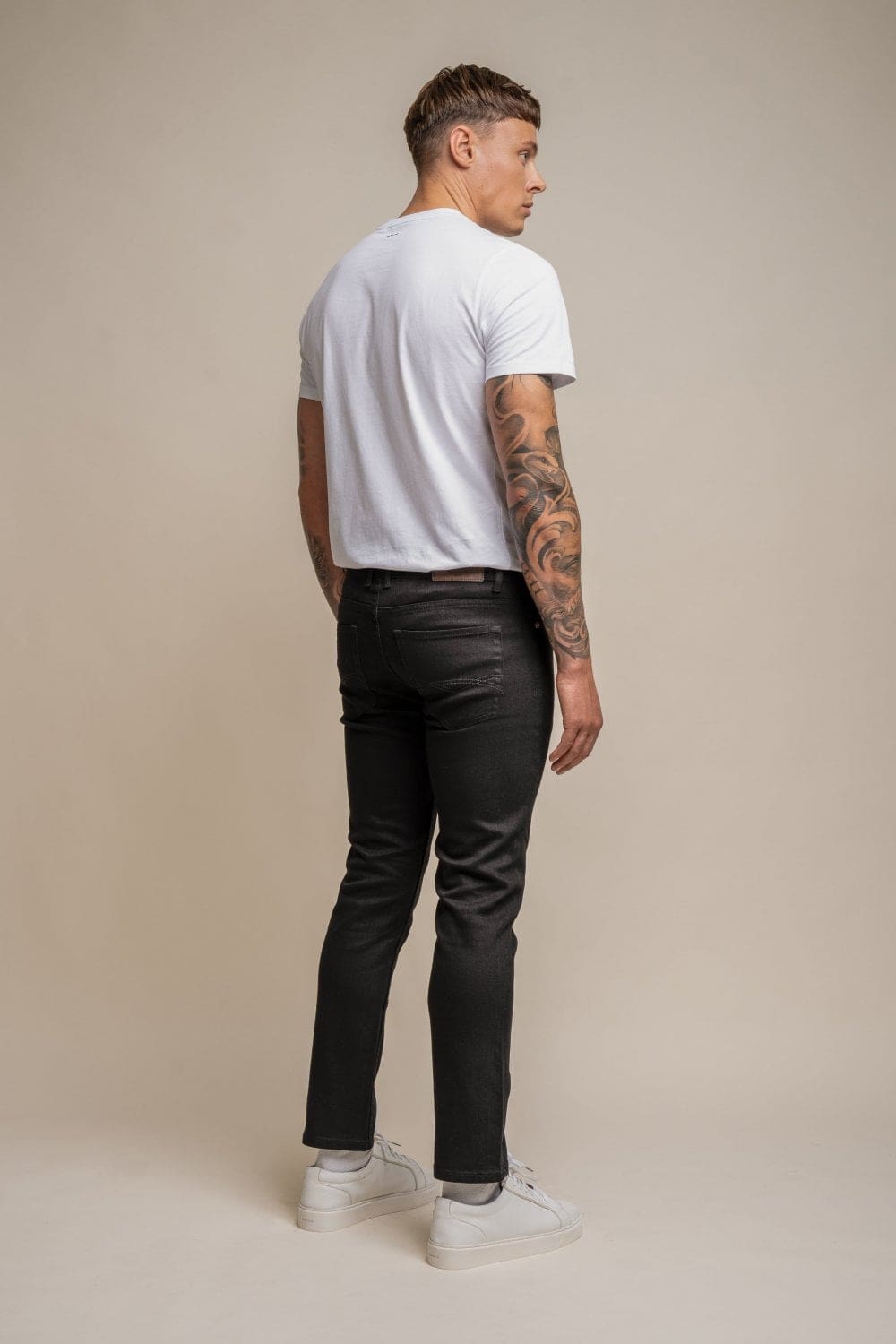 Cavani Milano Black Stretch Denim Jeans for Men - Slim Fit Comfortable Stretchable Jeans for Casual Wear & Night Out