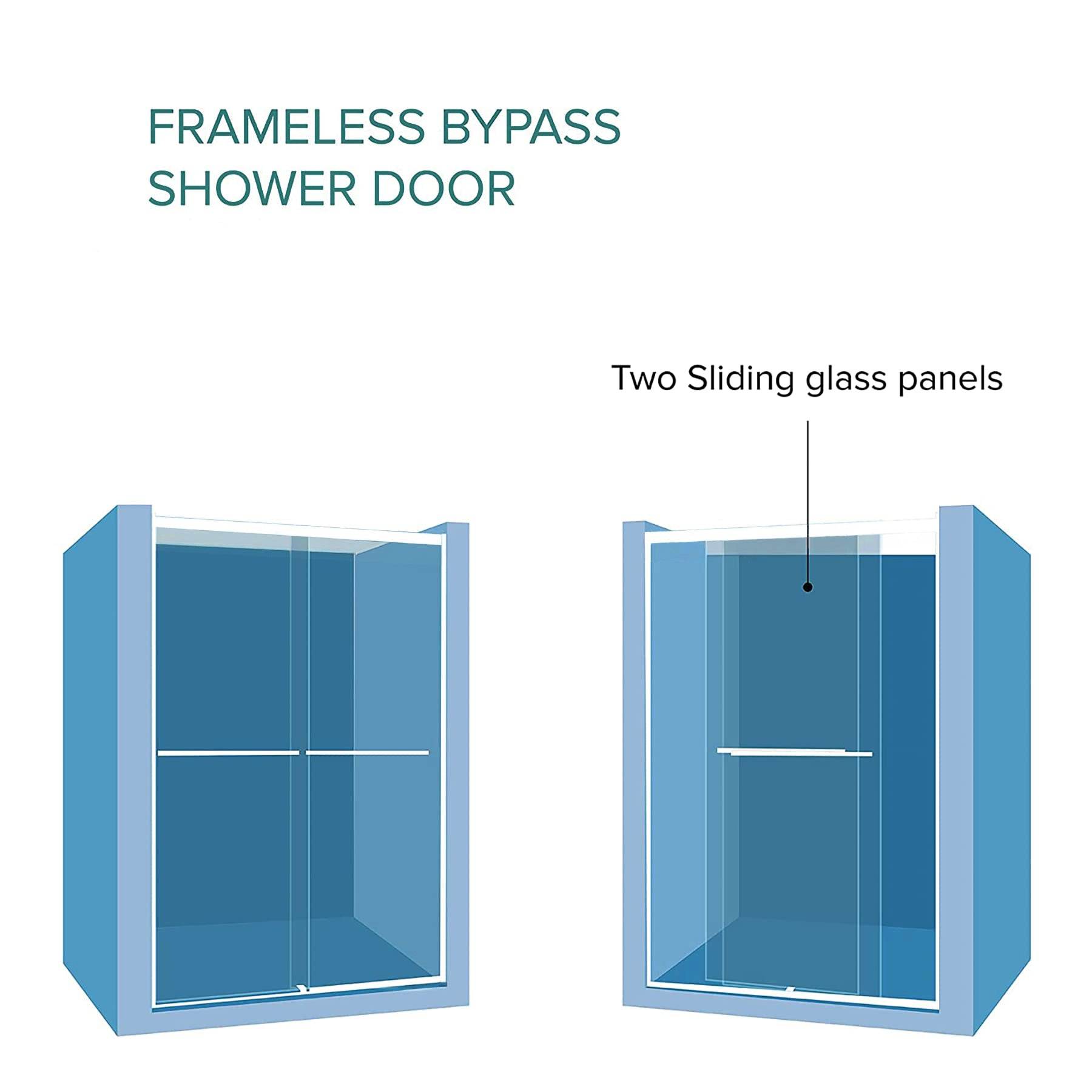 Dreamwerks Bright Chrome Sliding Shower Door - 2 Sizes Available - Perfect for Modern Bathroom Renovations & Spa-Like Showers