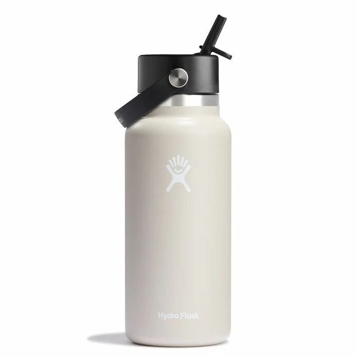 32 oz Wide Mouth Water Bottle with Flex Straw Lid - Leak Proof & BPA Free - Ideal for Gym, Hiking, Travel & Everyday Hydration
