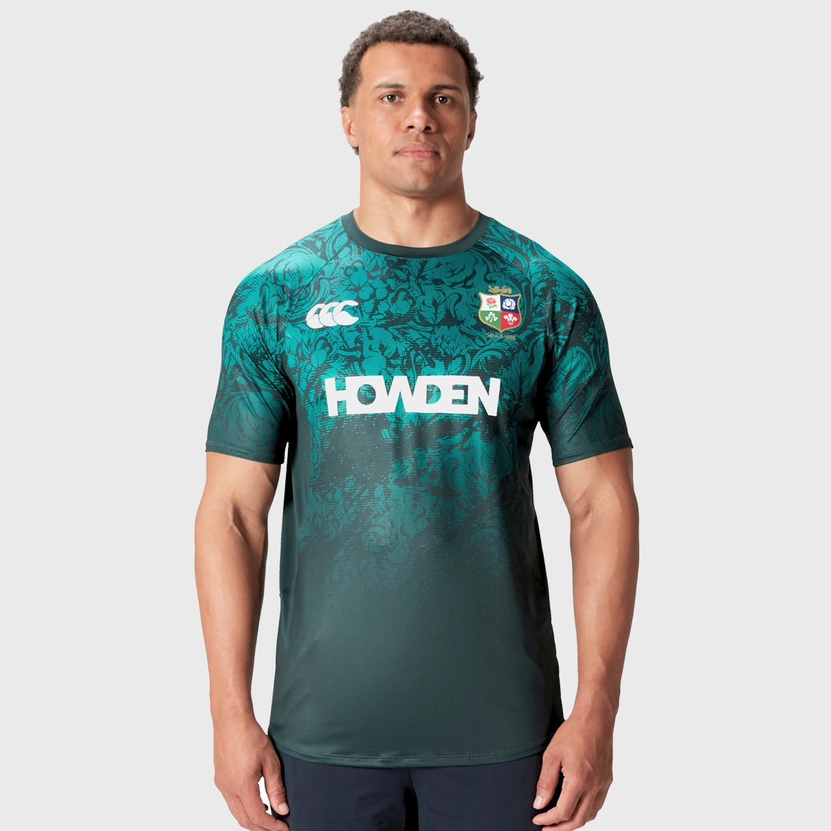 Canterbury British & Irish Lions Men's Superlight Performance T-Shirt - Green Rugby Jersey for Training & Match Days