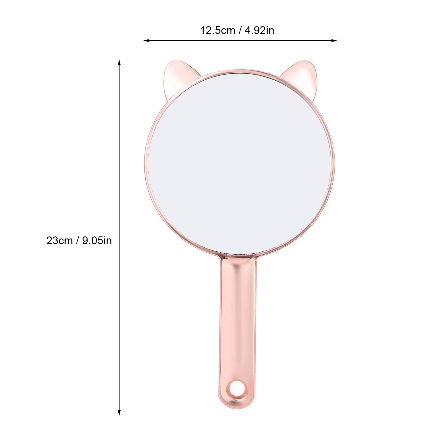 Rose Gold Round Makeup Mirror - Portable Travel Cosmetic Mirror with Stand for Vanity, Bathroom & On-the-Go Touch Ups