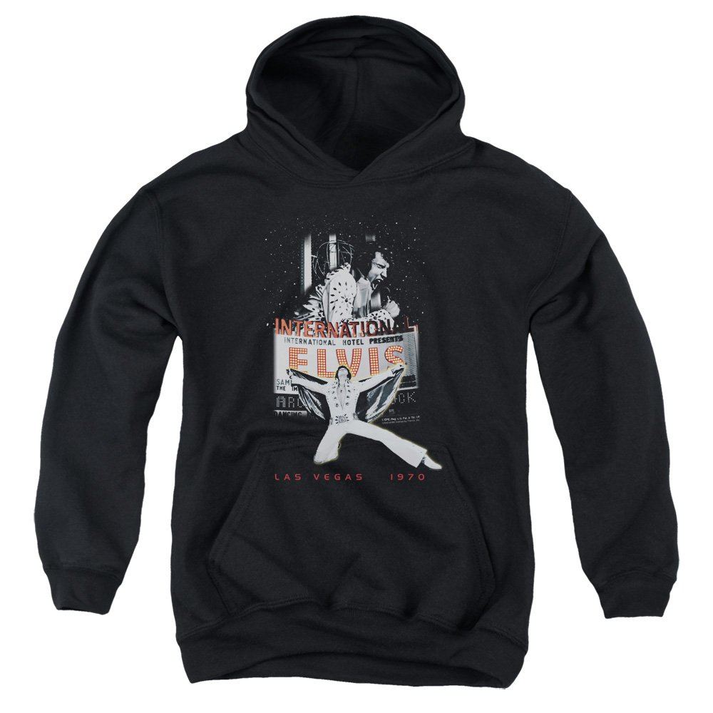 Elvis Presley Youth Las Vegas Pullover Hoodie - Vintage Style Sweatshirt for Music Fans & Concert Goers - Perfect for Casual Wear, Gifts & Elvis Tribute Events