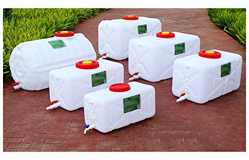 100L White Portable Water Storage Container with Tap - Camping, Hiking, Outdoor Travel, Emergency Water Tank for Car & Survival - Durable BPA-Free Water Bag for Backpacking & Disaster Preparedness