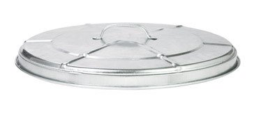 Behrens 31 Gal Galvanized Steel Garbage Can Lid - Heavy Duty Trash Bin Cover for Outdoor & Indoor Use - Durable Rust-Proof Waste Container Top for Home, Garage, or Commercial Spaces