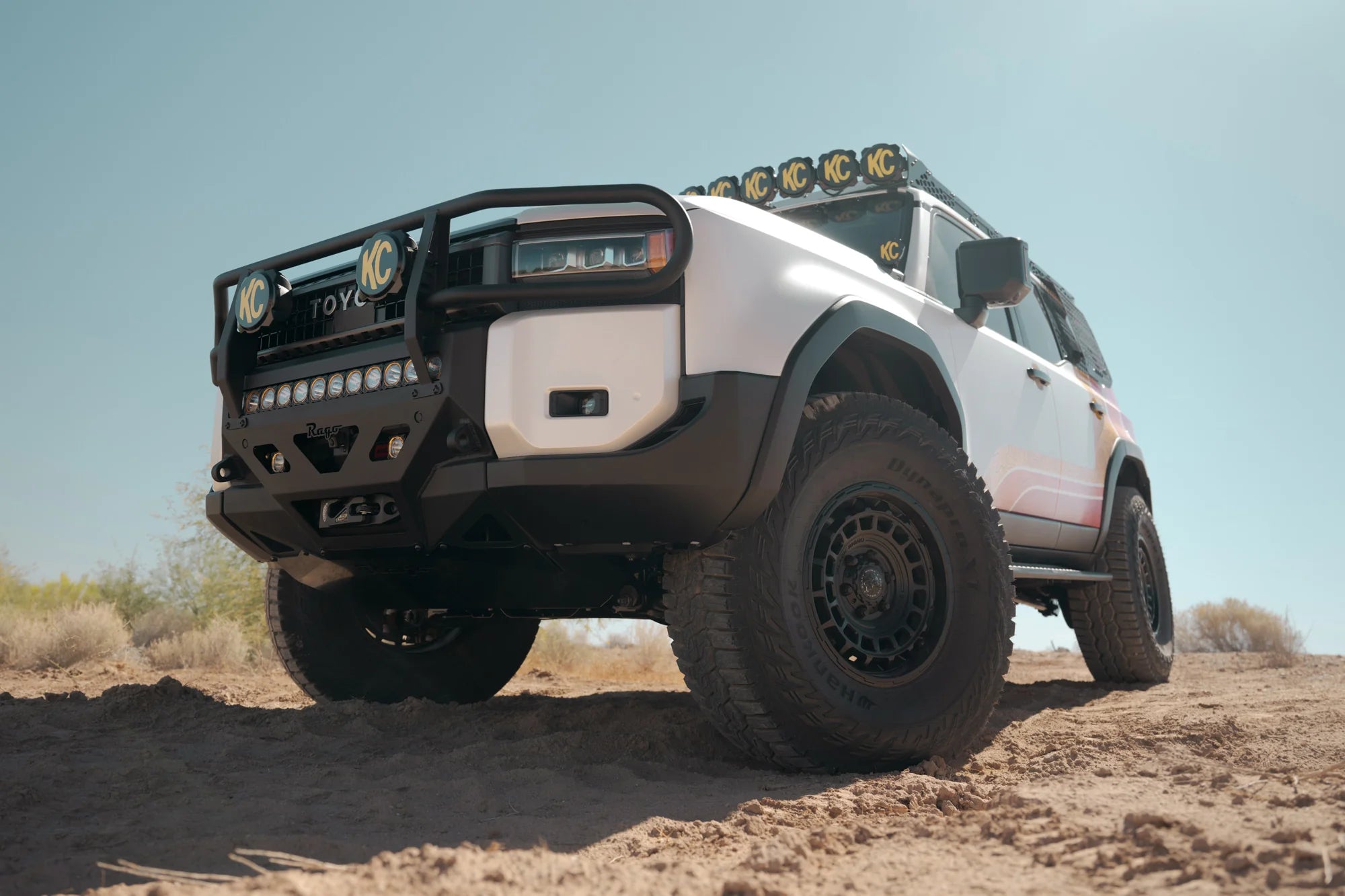 Rago Fabrication Heavy Duty Brush Guard for Center Mount Winch Front Bumper | Compatible with 2024+ Toyota Land Cruiser 250 | Off-Road Protection & Vehicle Security for Adventure & Daily Driving