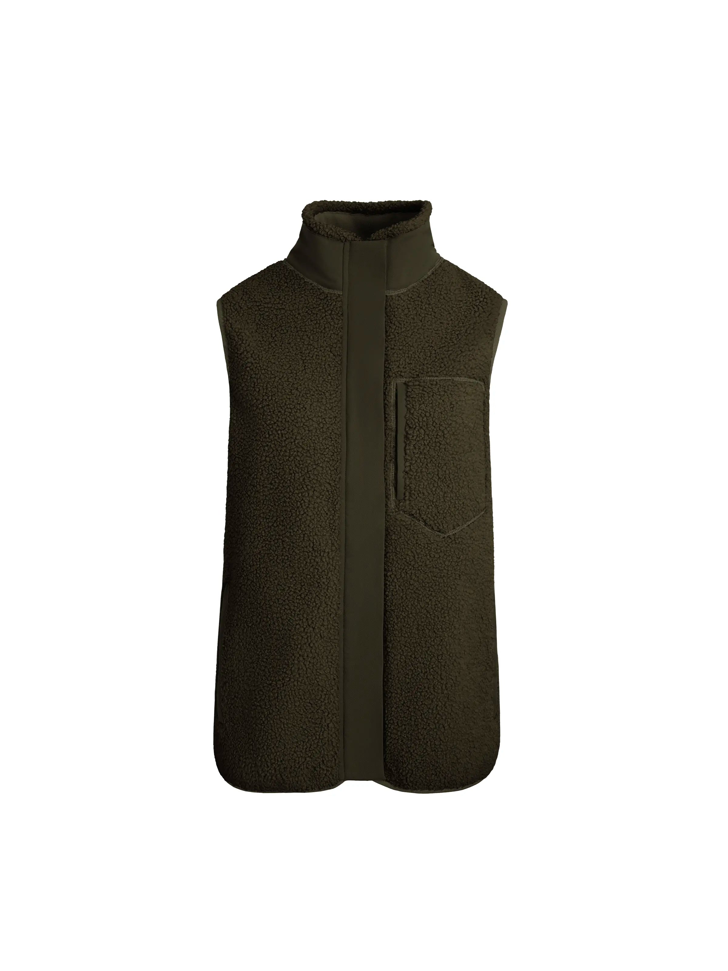 Agnes Fleece Gilet Vest for Women - Cozy Khaki Winter Layering Piece - Perfect for Outdoor Activities & Casual Wear