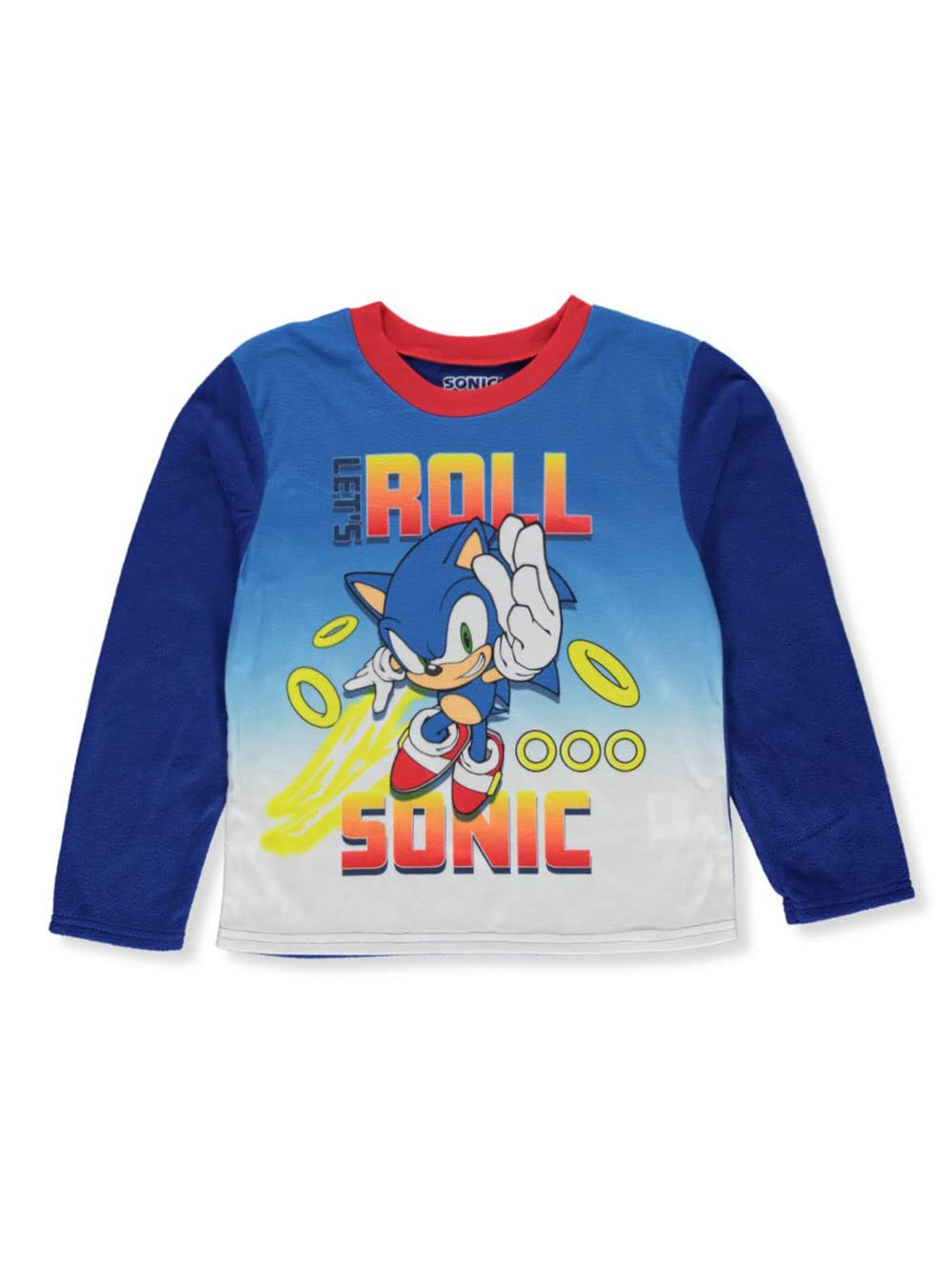 Komar Kids Boys Sonic Fleece Hoodie & Pants Set - 2 Piece Winter Outfit for Toddler & Big Kids | Soft Warm Fleece PJs for Playtime, Sleepwear & Cold Weather